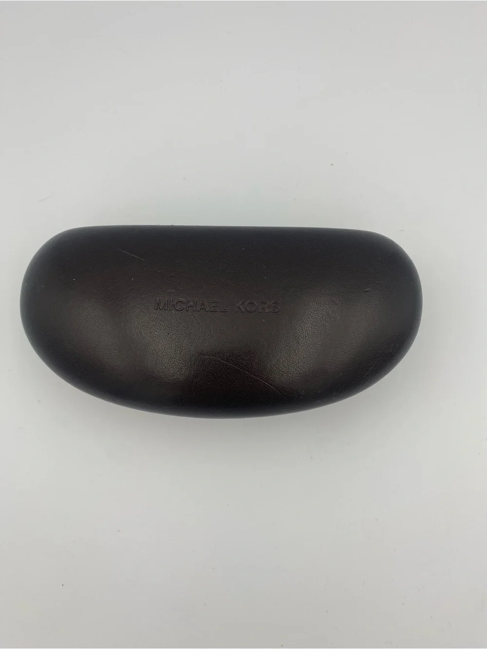 Michael Kors Dark Brown Eyewear Case with Gold Logo